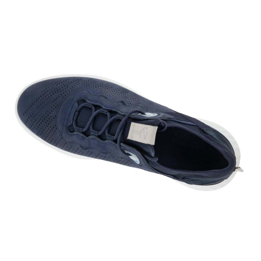 Men's Ecco St.1 Lite Sneakers Navy | USA 651SGL